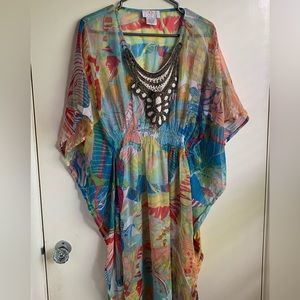 Vintage chic colourful sundress/coverup